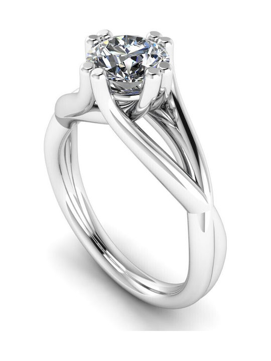 VTJ Single Stone from Silver with Diamond