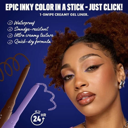 NYX Professional Makeup Epic Waterproof Pen Eye Liner 01 Black Screen 1gr