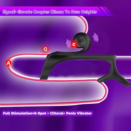 Vibrating Delay Three-ring Cock Ring