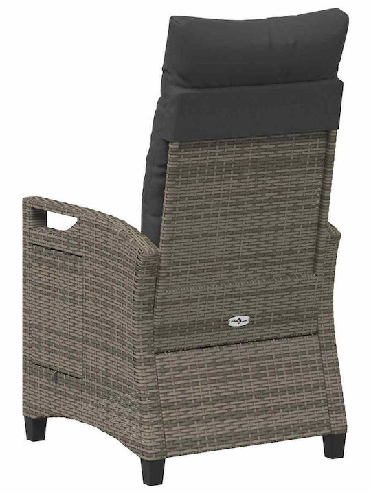 Scaun de exterior Metalic Gray 56x60x112cm