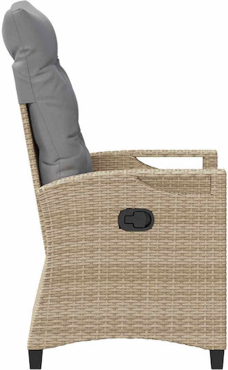Outdoor-Stuhl Metallisch Beige 56x60x112εκ.