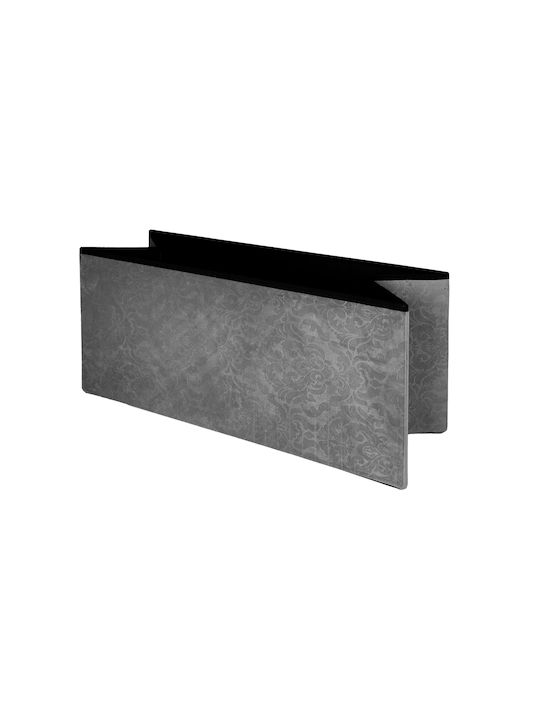 Stool For Living Room Collapsible With Storage Space Upholstered with Velvet Gray 76x38x38cm