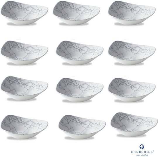 Churchill 1795 Round Serving Bowl Made of Porcelain with a Diameter of 18.5cm 12 Pieces