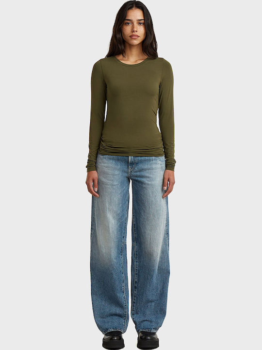 Contor 3d Γυναικείο Jean Παντελόνι σε Loose Εφαρμογή Dark Aged Denim