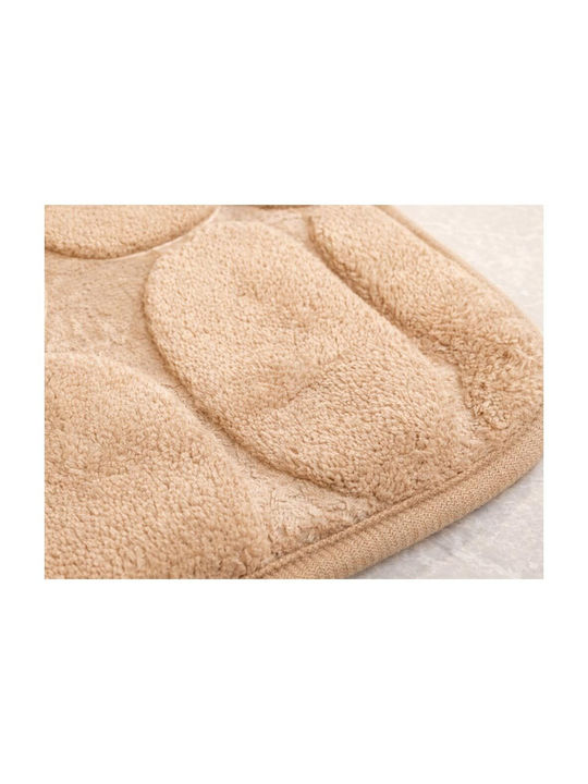 Rutschfest Badematte Memory-Schaum Rechteckig AT2760 Beige 50x80cm