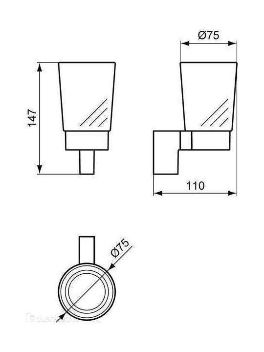 Ideal Standard Wall-mounted Cup Holder Glass