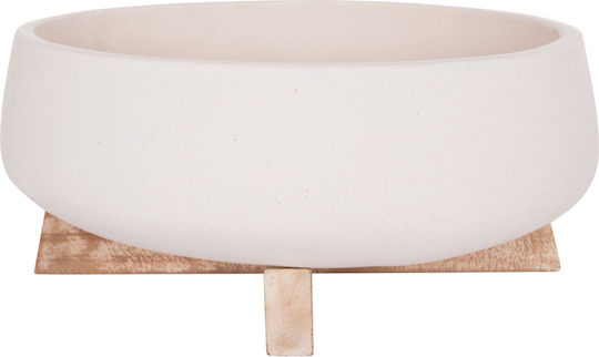 HomeMarkt Γλάστρα Τσιμεντένια Λευκό 27x26εκ.