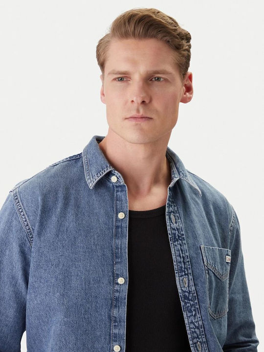 Long-sleeved Denim Shirt Vintage Indigo