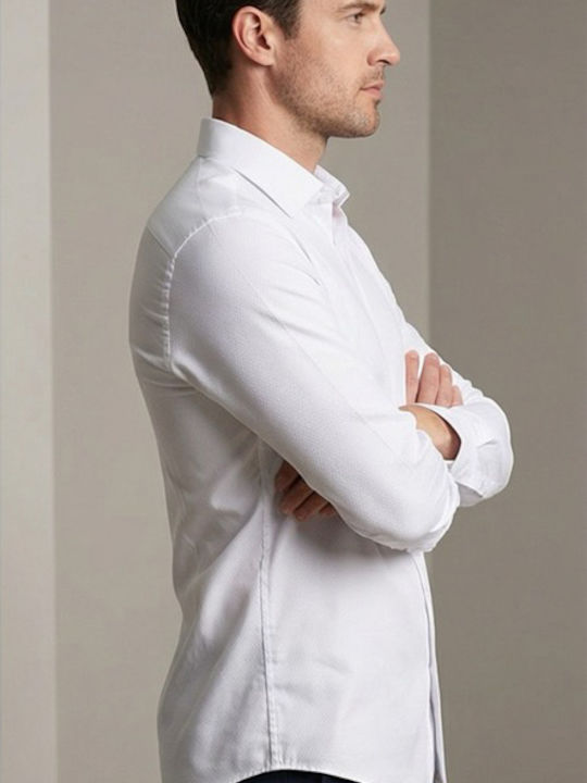 Long-sleeved Cotton Shirt White