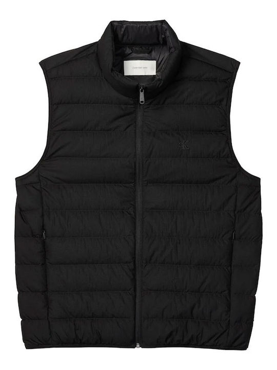 Ärmellos Jacke Puffer Schwarz