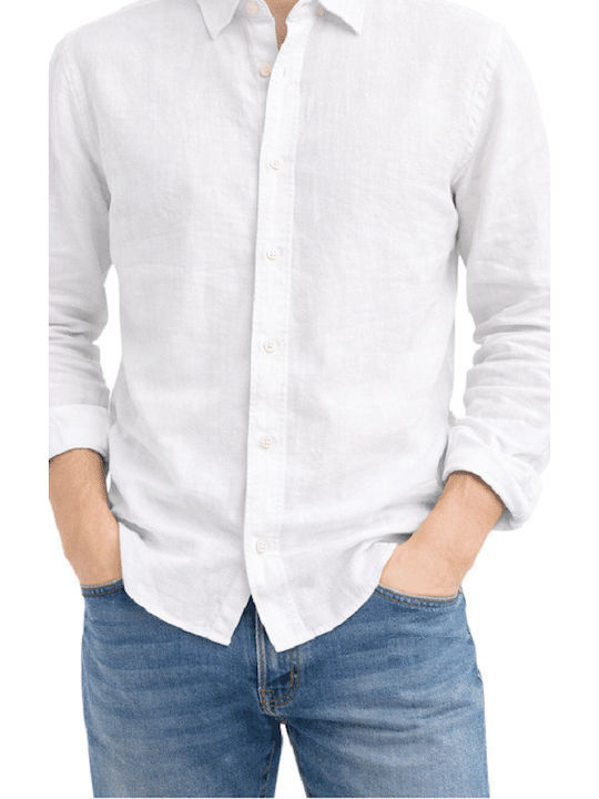 Jack & Jones Λινό Πουκάμισο Λευκό