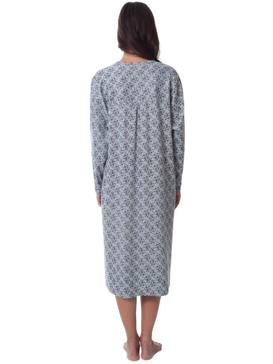 Lydia Creations Winter Damen Nachthemd Green