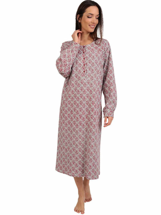 Lydia Creations Winter Damen Nachthemd Green