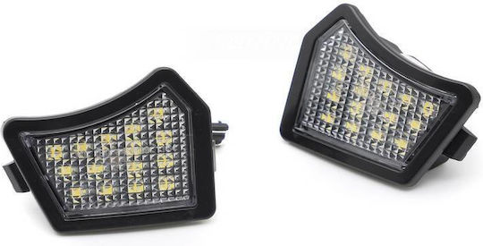 Φως Καθρέπτη Volvo C30 C70 S40 S60 S80 V50 V70 Smd Led 6000k Λευκά 2 Τεμάχια