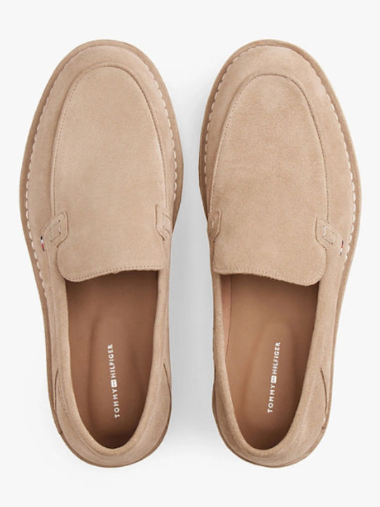 Men's Suede Loafers Beige