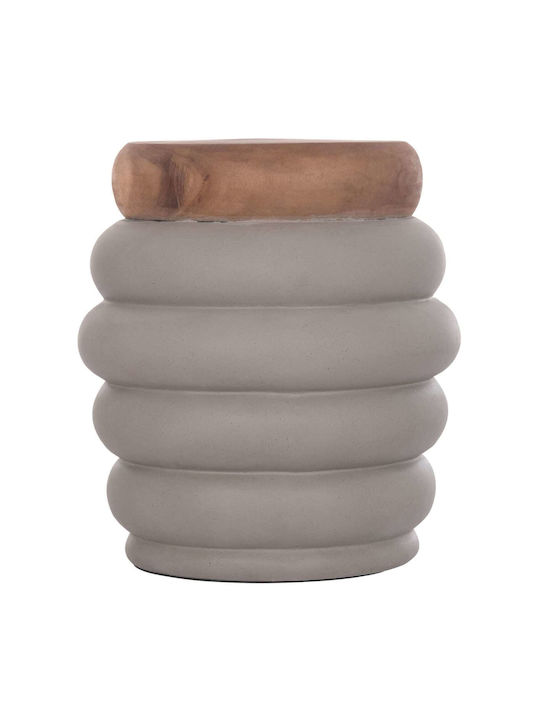 Round Side Table Gray M45xL45xH46cm