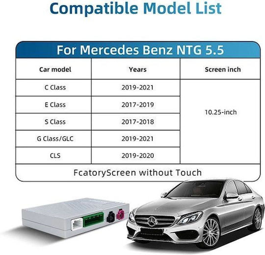 Digital Iq Bz 504f Cpaa Wireless Carplay Android Auto Box Mercedes Mod 2017-2021 Ntg 5.5 10.25" Screen 2 Cameras