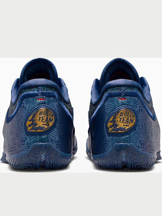 LeBron 23 Low Basketball Shoes Midnight Navy / Metallic Gold / University Red