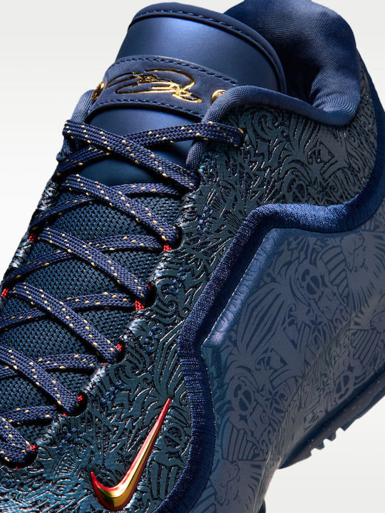 LeBron 23 Low Basketball Shoes Midnight Navy / Metallic Gold / University Red
