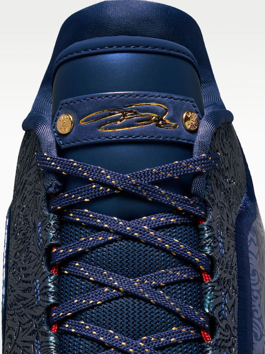LeBron 23 Low Basketball Shoes Midnight Navy / Metallic Gold / University Red