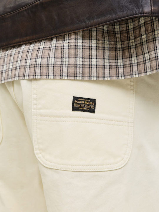 Men's Jeans Pants with Relaxed Baggy Fit Ecru