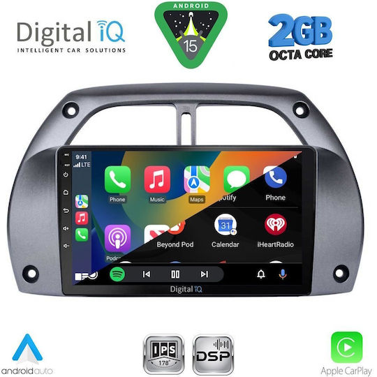 Digital IQ Ηχοσύστημα Αυτοκινήτου για Toyota RAV 4 2000-2006 με A/C (Bluetooth/USB/AUX/WiFi/GPS/Apple-Carplay/Android-Auto) με Οθόνη Αφής 9"