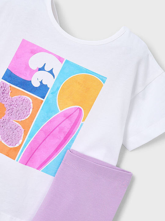 Kinder-Set mit Leggings Sommer 2Stück Lilac