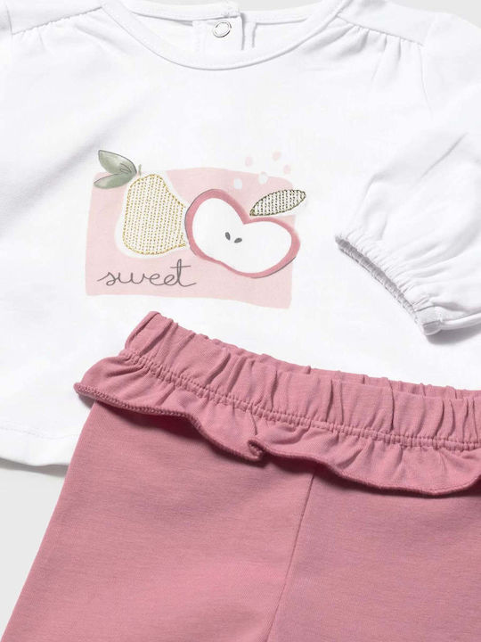 Kids' Set with Leggings Winter 4pcs Rose