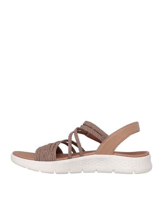 Skechers Go Walk Flex Women's Flat Sandals in Brown Color