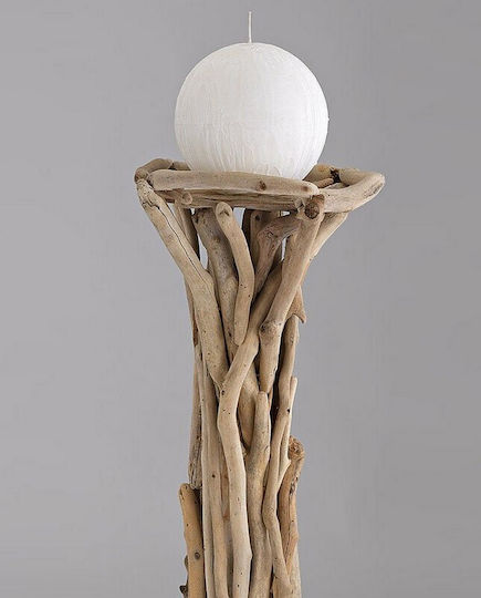 Wedding Tapered Lamp Candle Holder 57143 2 Pieces Natural Candle