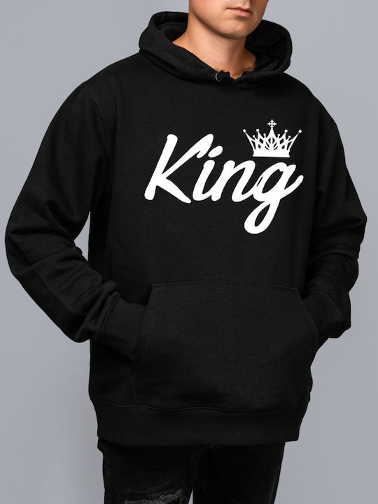 Суитшърт С Щампа King Hood910-Черен
