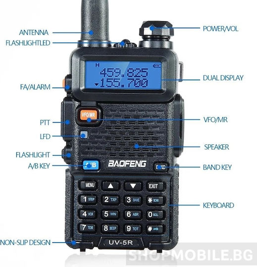Baofeng UV-5R Walkie Talkie 5W Set of 2pcs