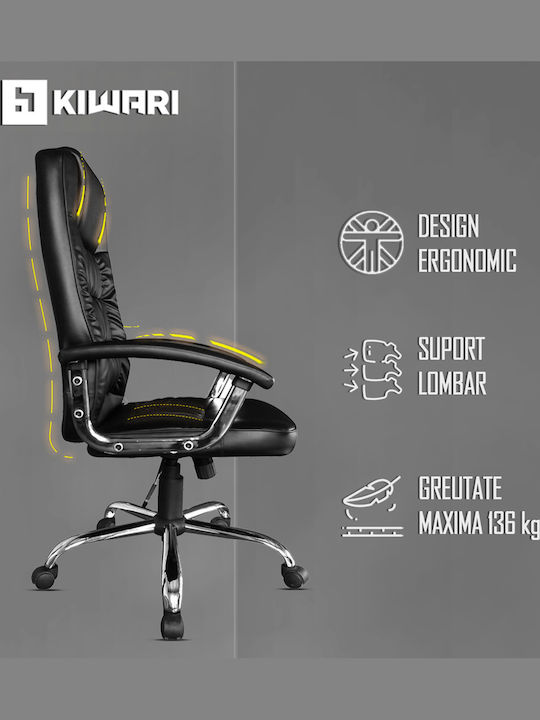 Scaun de Birou cu Înclinare Negru