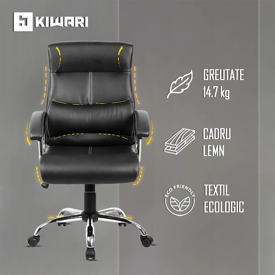 Rei Scaun De Birou Cu Inclinare Negru