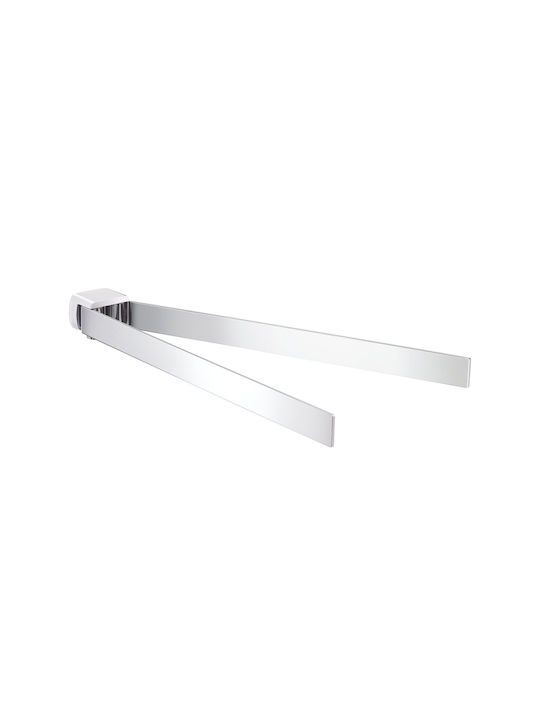 Gedy Single Wall-Mounted Bathroom Rail ​35x35cm White