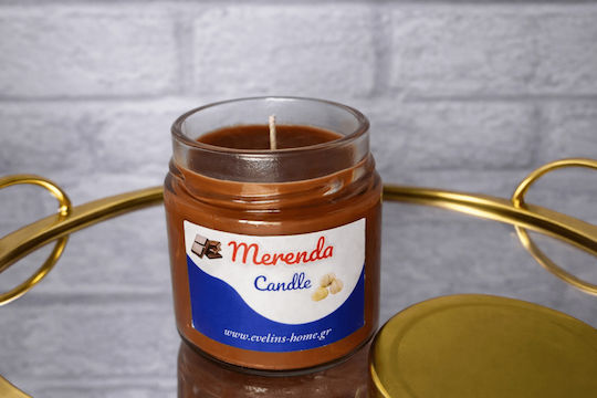 Αρωματικό Κερί Σόγιας Merenda σε Βάζο με Άρωμα Merenda Καφέ 200gr