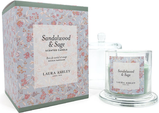 Laura Ashley Aromatic Soy Candle in Jar with Green Tea & Aloe Scent 210g
