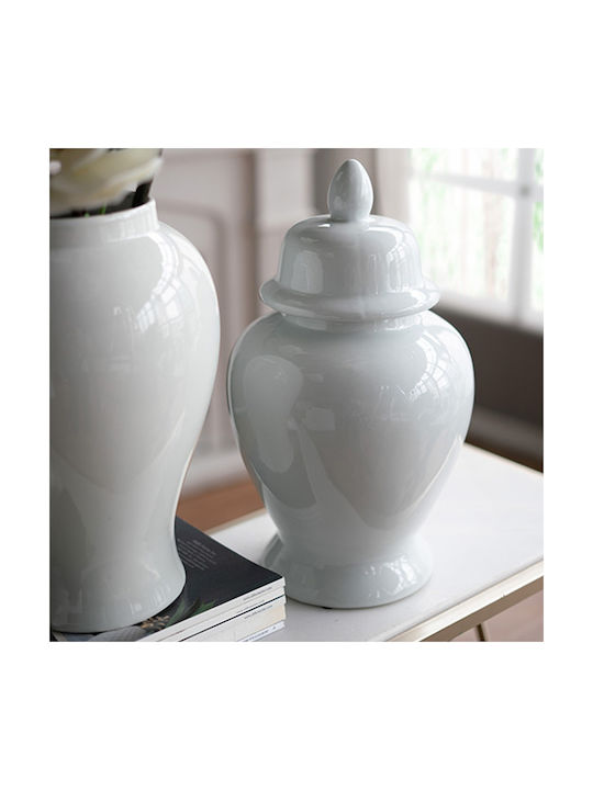 Artekko Decorative Vase Ginger White 25x25x51cm