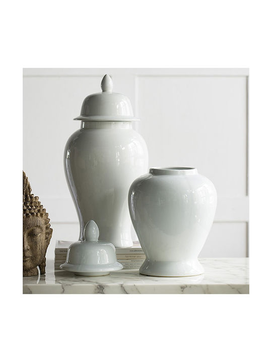 Artekko Decorative Vase Ginger White 25x25x51cm