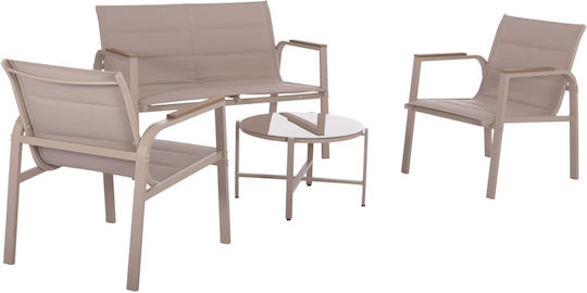 Allibert Garten- und Outdoor-Möbelsets Wohnzimmer Typsatz 4 Stück Cappuccino Allibert Garten- und Outdoor-Möbelsets Wohnzimmer Typsatz 4 Stück Cappuccino