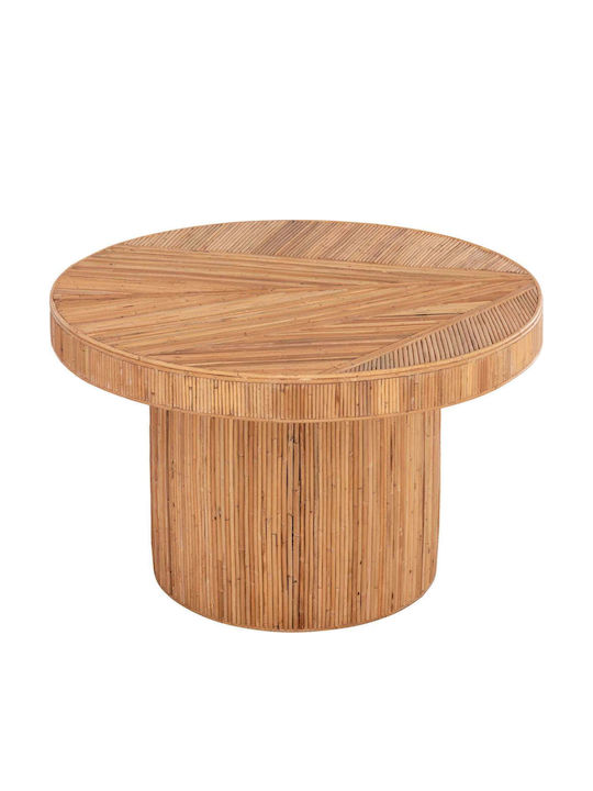 Τραπέζι Τραπεζαρίας Rattan Φυσικό χρώμα 120x120x76εκ.