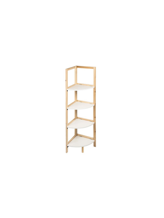 Corner Bookcase White 27x27x108.5cm