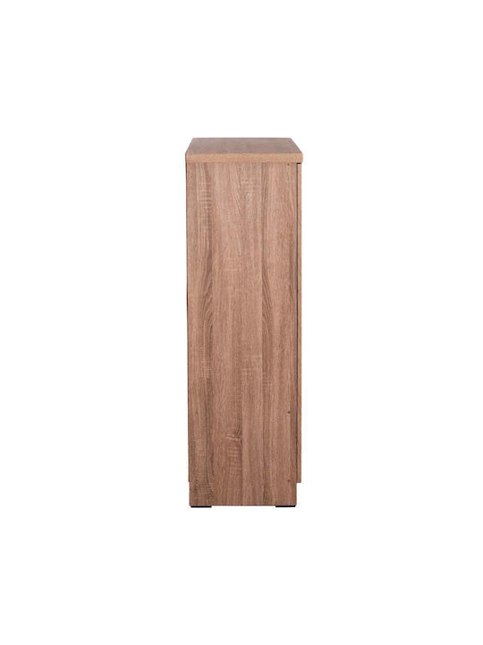 Triple Door Wardrobe Shelves Sonama Oak 116x40x123cm