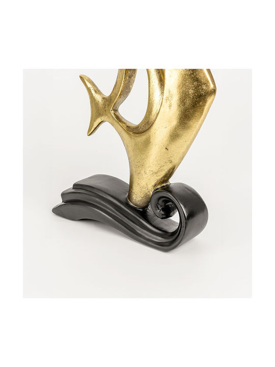 InTheBox Decorative Fish Polyresin Pez 1 in Gold/Black 24.9x6.9x31.9cm 1pcs