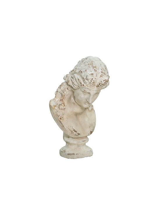 Artekko Statue Διακοσμητική Προτομή Μαγνήσιο Λευκή Πατίνα 38x43x72 Cm
