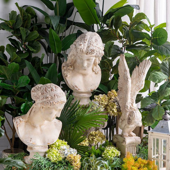 Artekko Statue Διακοσμητική Προτομή Μαγνήσιο Λευκή Πατίνα 43x34x66 Cm Artekko Statue Διακοσμητική Προτομή Μαγνήσιο Λευκή Πατίνα 43x34x66 Cm