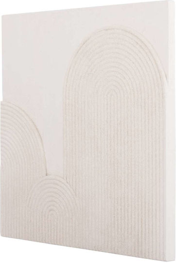 Square Painting Fb94517 MDF Off-White Color 80x4.5 Thickness X80cm