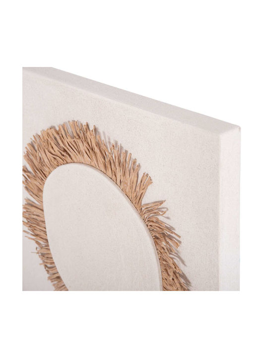 Rectangular Painting Fb94531 MDF Off-White Color - Beige Decoration 80x4.5 Thickness X120cm