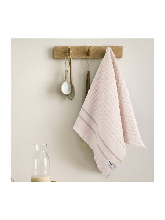 Nima Honeycomb Towel from 100% Cotton in Pink Color 40x60cm