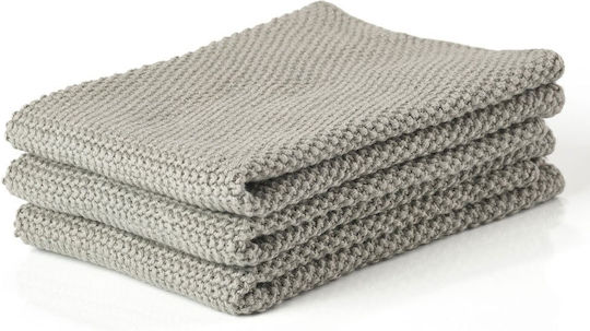 Zone Denmark Handtuch aus 100% Baumwolle in Gray Farbe 27x27cm 3Stück